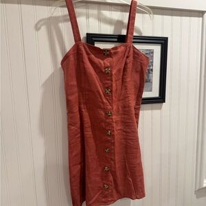 NWT Rhythm Terracotta Linen Dress